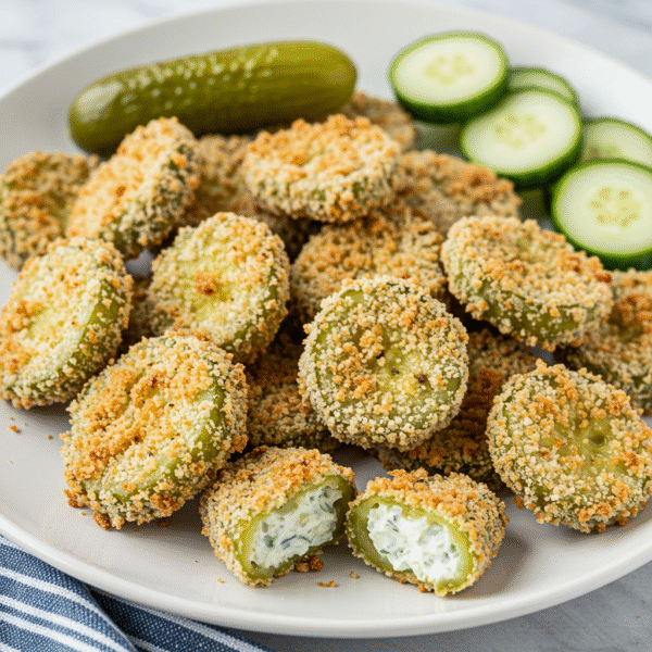 Baked Cool Ranch Crusted Pickles Recipe Baked Cool Ranch Crusted Pickles Recipe e1749052635429