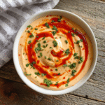 Greek yogurt sriracha sauce served