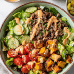 Meal Prep Sweet Potato Burger Bowl