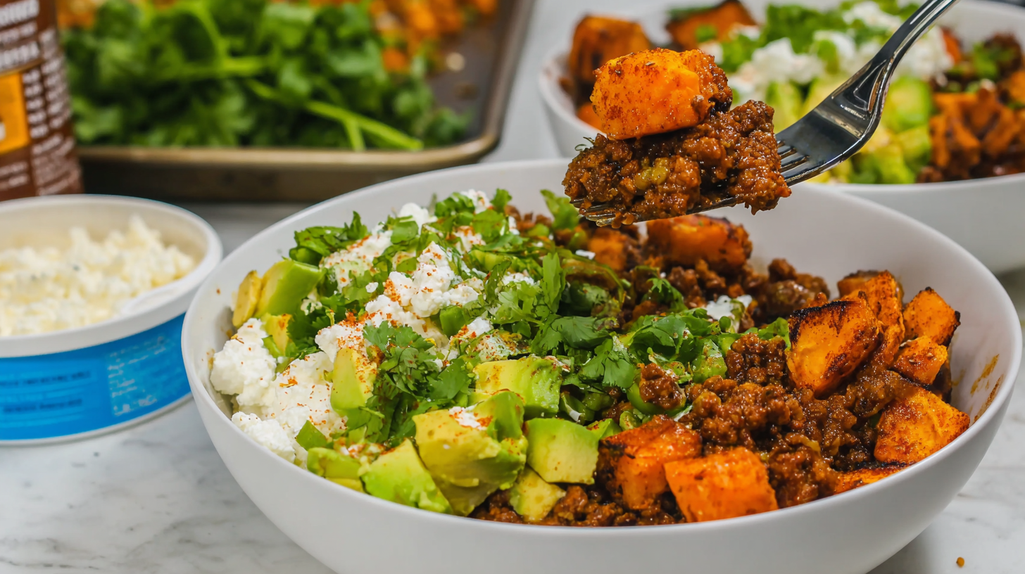 ground beef protein bowl