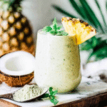 High-calorie weight gain smoothie with banana and coconut