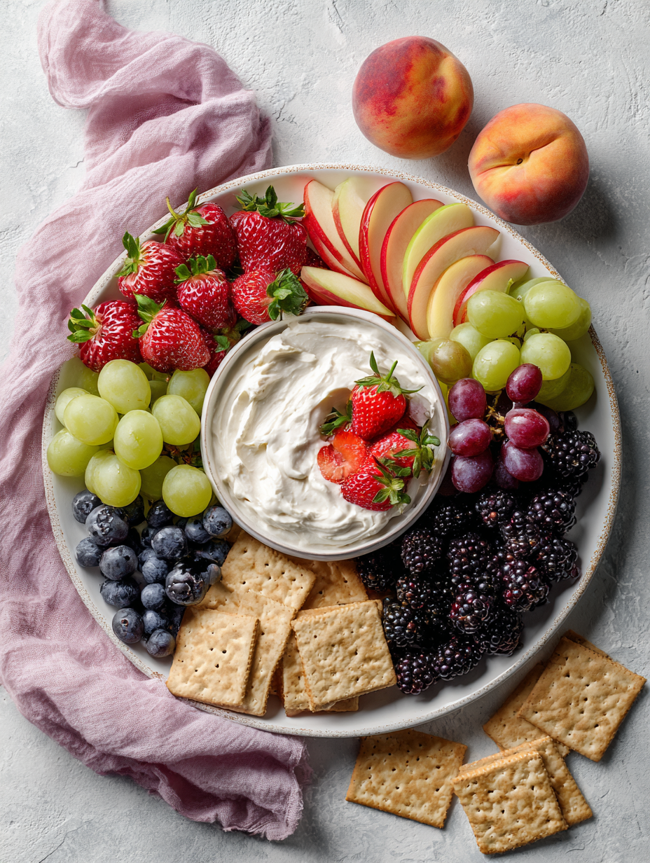 Vegan yogurt fruit dip with strawberries