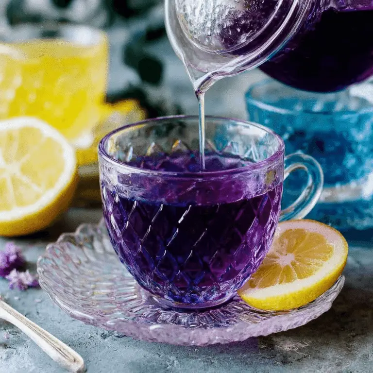 Butterfly Pea Flower Tea: Recipes, Benefits & Stunning Color Magic 2 Butterfly pea flower tea color change with lemon
