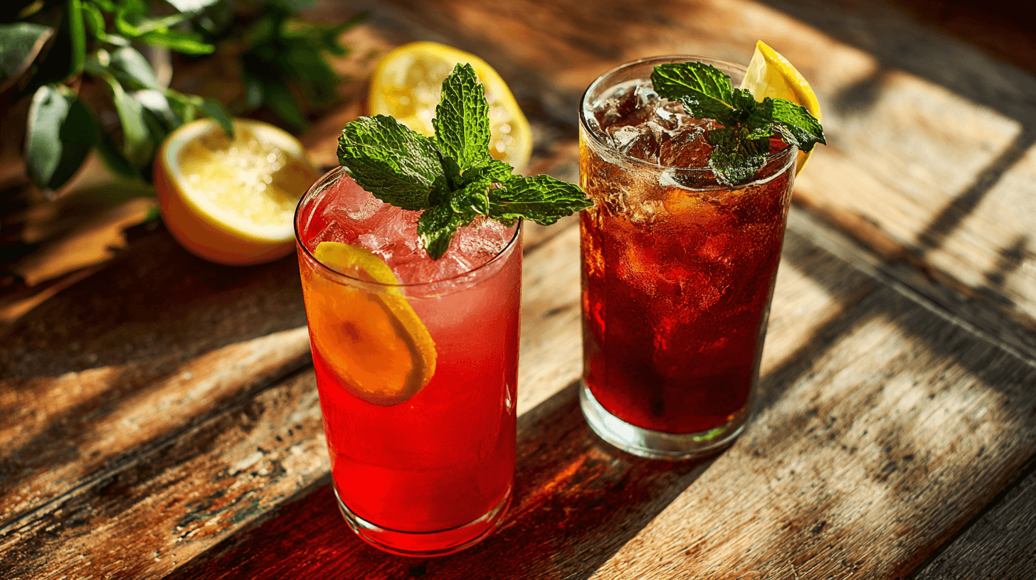 Long Beach Iced Tea two ways – classic and coffee twist