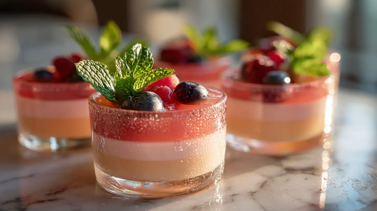 high-protein bariatric gelatin recipe dessert in glass