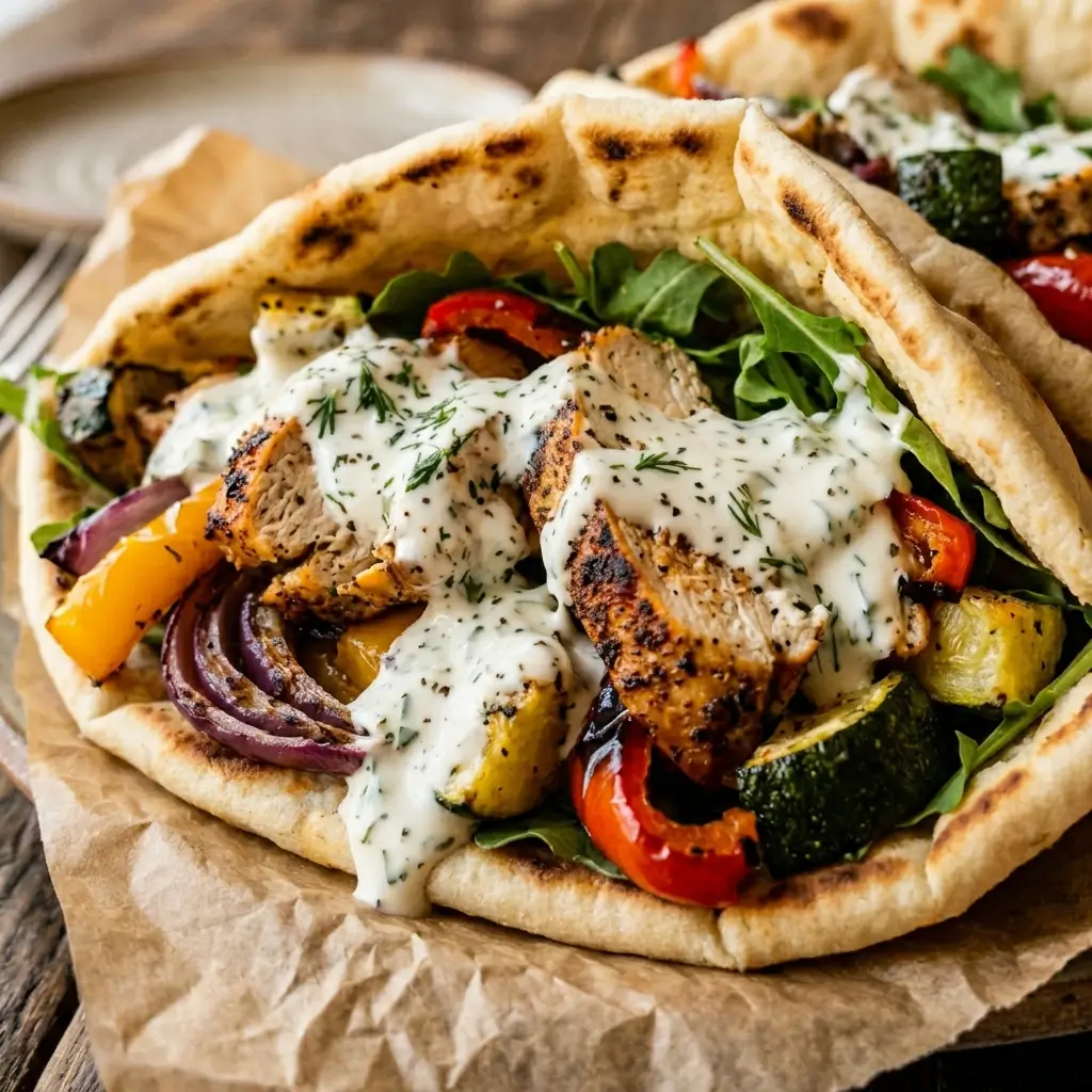Sheet Pan Chicken Pitas with Herby Ranch: A Gut-Friendly Weeknight Wonder 4 Sheet Pan Chicken Pitas with Herby Ranch
